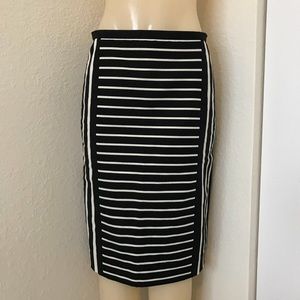 J.Crew No.2 Pencil Skirt Size 4 Lined Mixed Stripe